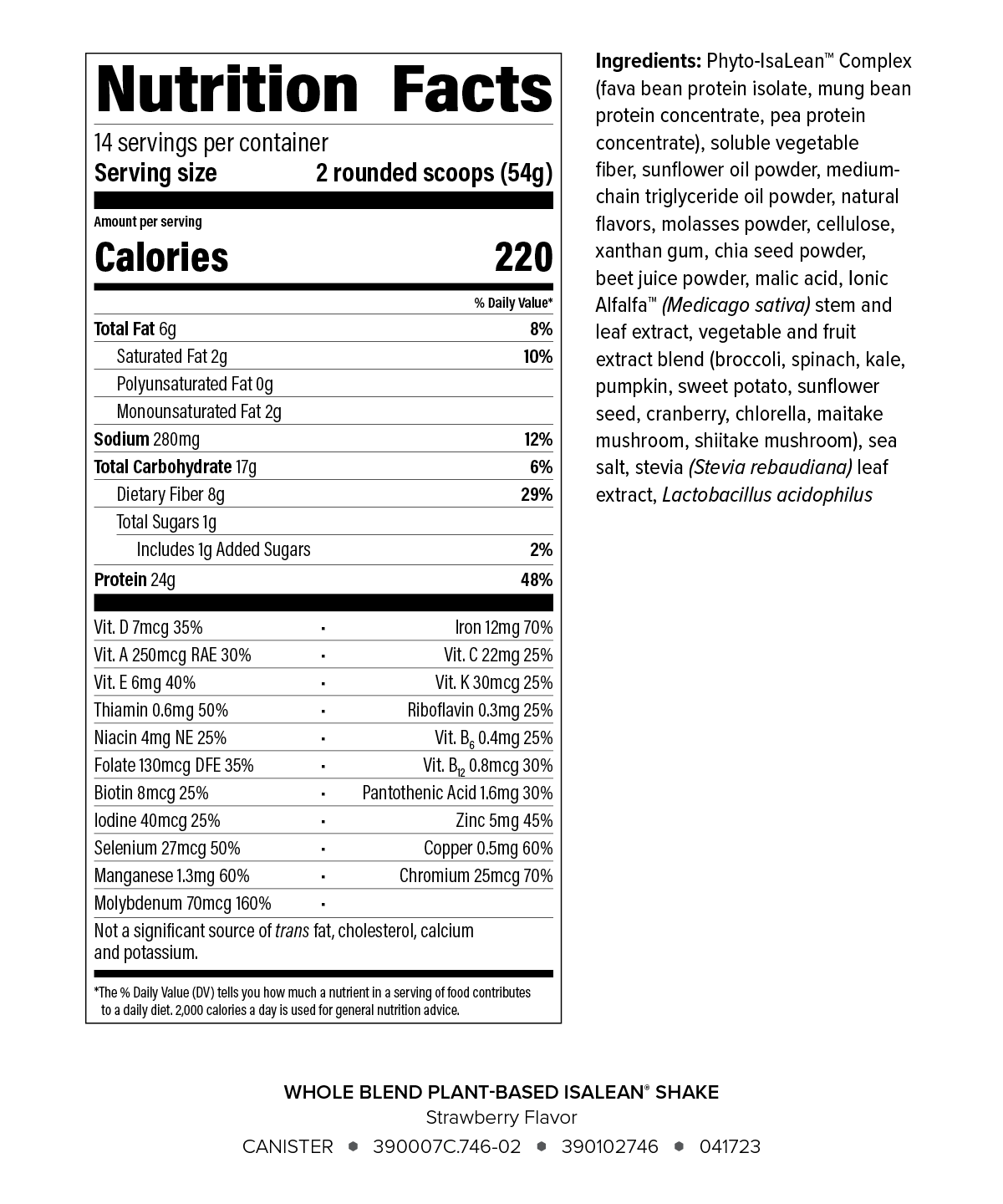 Whole Blend Plant-Based IsaLean® Shake